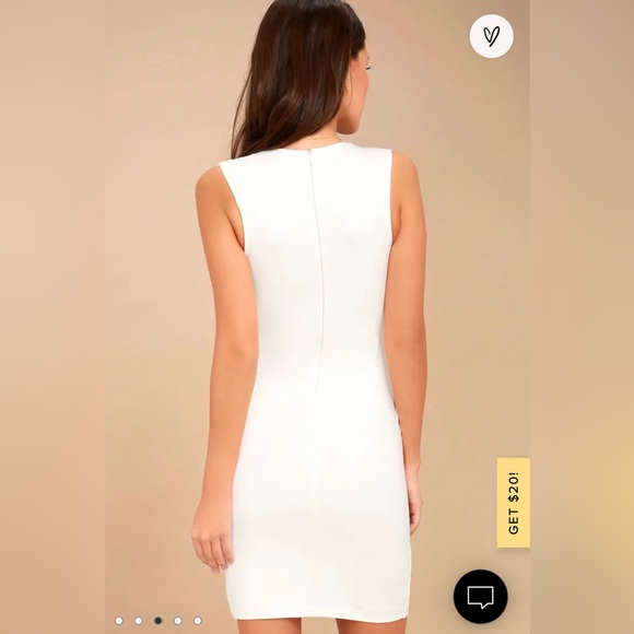 Lulus “Cocktail Hour Ivory Wrap Dress” size Medium, worn once - Picture 2 of 3
